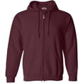 thumbnail image 1 of Joe's USA Full Zipper Hoodies - Hooded Sweatshirts Size XL, Maroon, 1 of 2