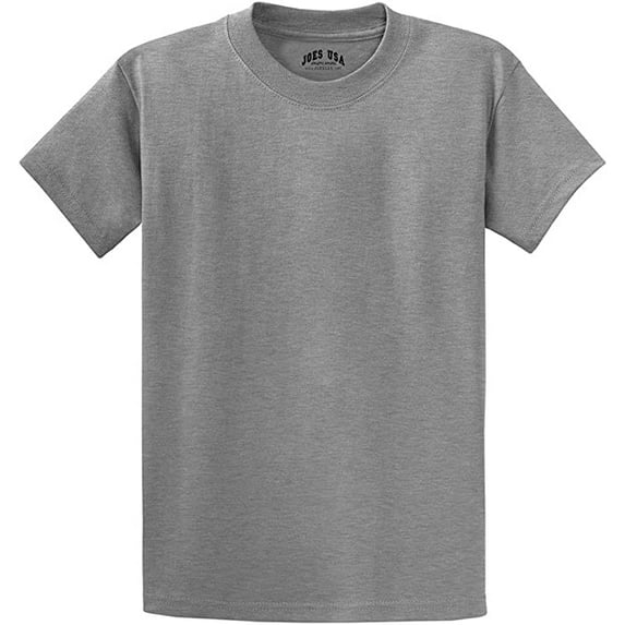 Joe's USA Heavyweight 6.1-ounce, 100% cotton T-Shirts-5X-Athletic Heather