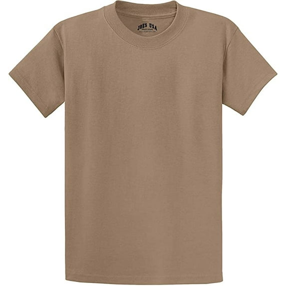Joe's USA Heavyweight 6.1-ounce, 100% cotton T-Shirts-6X-Sand