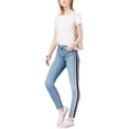 thumbnail image 1 of Joe's Womens Charlie Velvet Stripe Skinny Fit Jeans, Blue, 28, 1 of 1