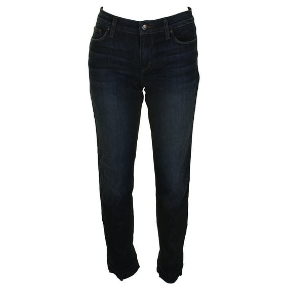 Joe's Womens Eda Blue Frayed Cuffed Fitted Jeans, Blue, 28