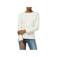 thumbnail image 1 of Joe's Womens French Terry Lace-Up Sweatshirt Ivory M, 1 of 1