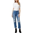 thumbnail image 1 of Joe's Jeans Womens Ripped Straight Leg Jeans, Blue, 26, 1 of 1