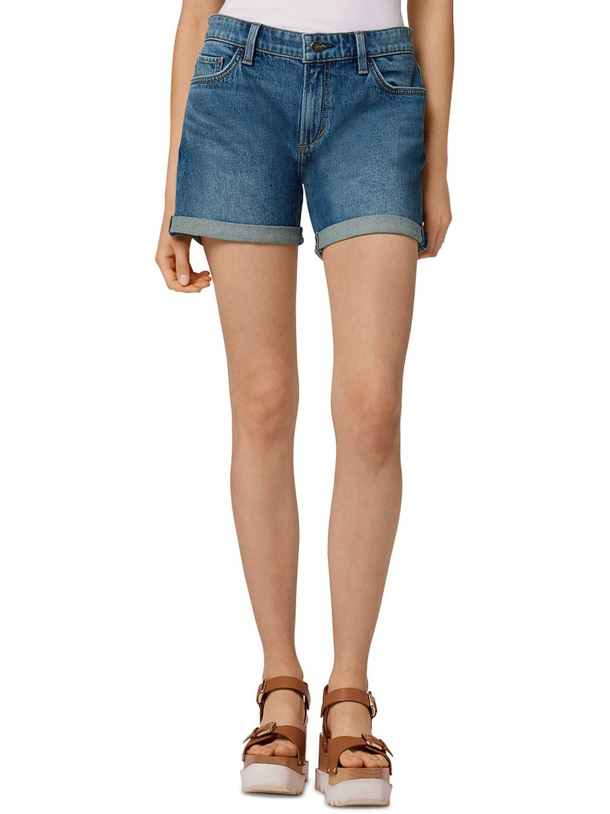 Joe's Womens Rolled Cuff Mid-Rise Denim Shorts - Walmart.com