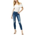 thumbnail image 1 of Joe's Womens The Charlie Ripped Skinny Fit Jeans, Blue, 25, 1 of 2