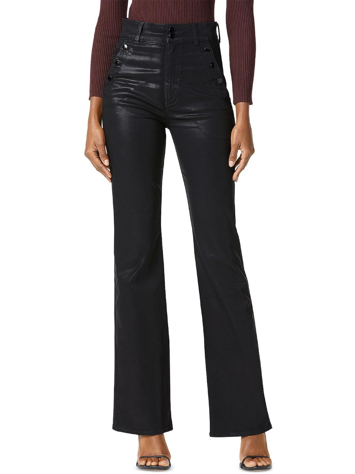 High Rise Coated Bootcut Jeans