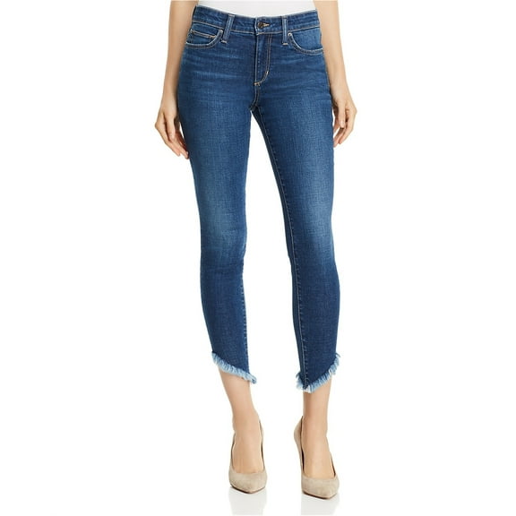 Joe's Womens The Icon Diagonal Hem Skinny Fit Jeans, Blue, 25