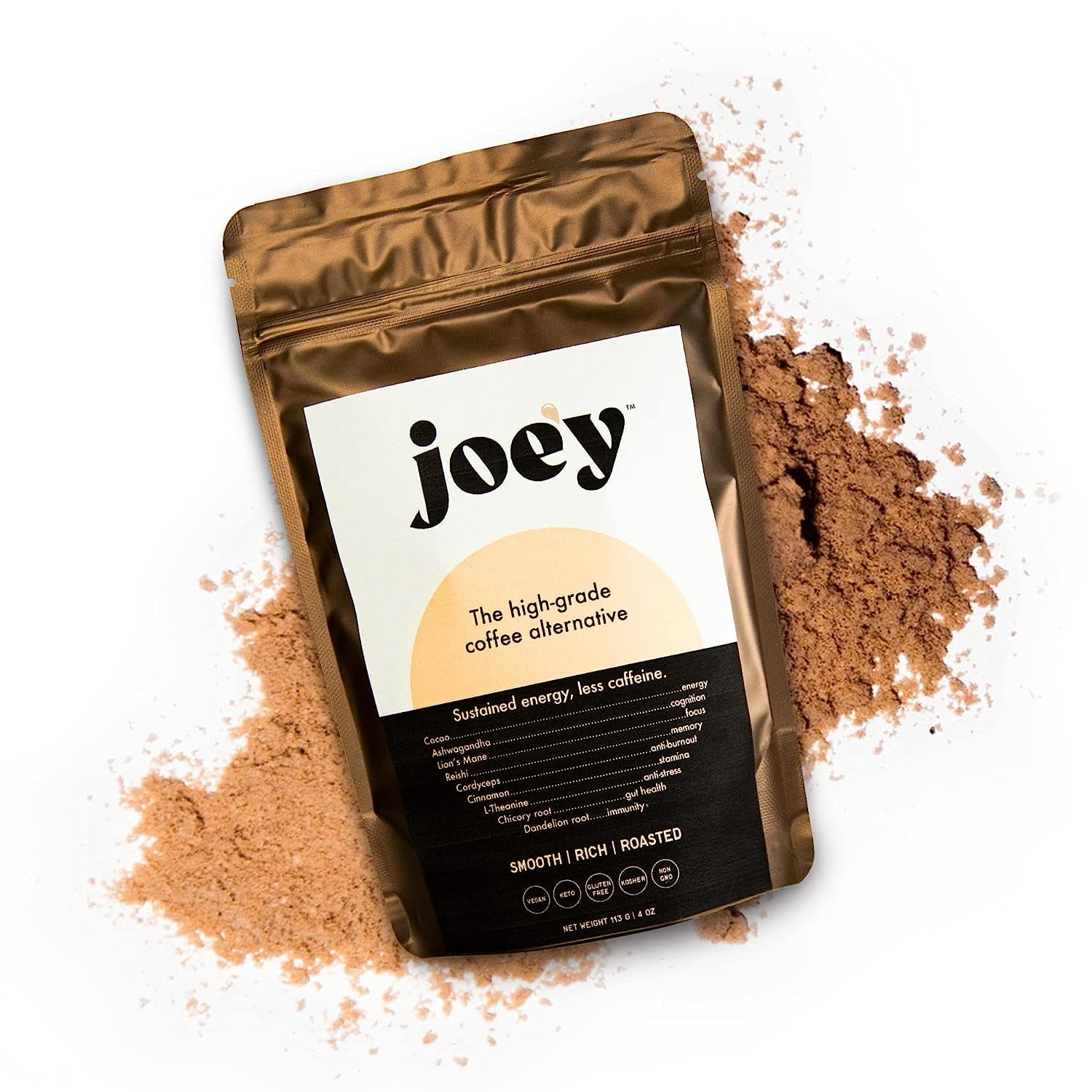 Joe’y HighGrade Coffee Alternative, Cacao with Mushroom Coffee