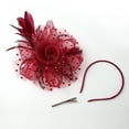 thumbnail image 1 of Joefnel Hat Kentucky Derby Hats for Girls and Women Tea Party Wedding Headwear Mesh Ribbons Cocktail Flower Feathers Hair fascinator Clip, 1 of 2