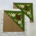 thumbnail image 1 of Joefnel Personalized Hand Embroidered Corner Bookmark, Hand Stitched Felt Corner Letter Bookmark, Felt Triangle Bookmark, Cute Flower Letter Embroidery Bookmarks for Book Lovers, 1 of 5