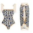thumbnail image 1 of Joefnel Women Clearance Women Double-Sided Floral One Piece Swimsuits Reversible Tie Shoulder Tummy Control Bathing Suits Bathing Suits, 1 of 4