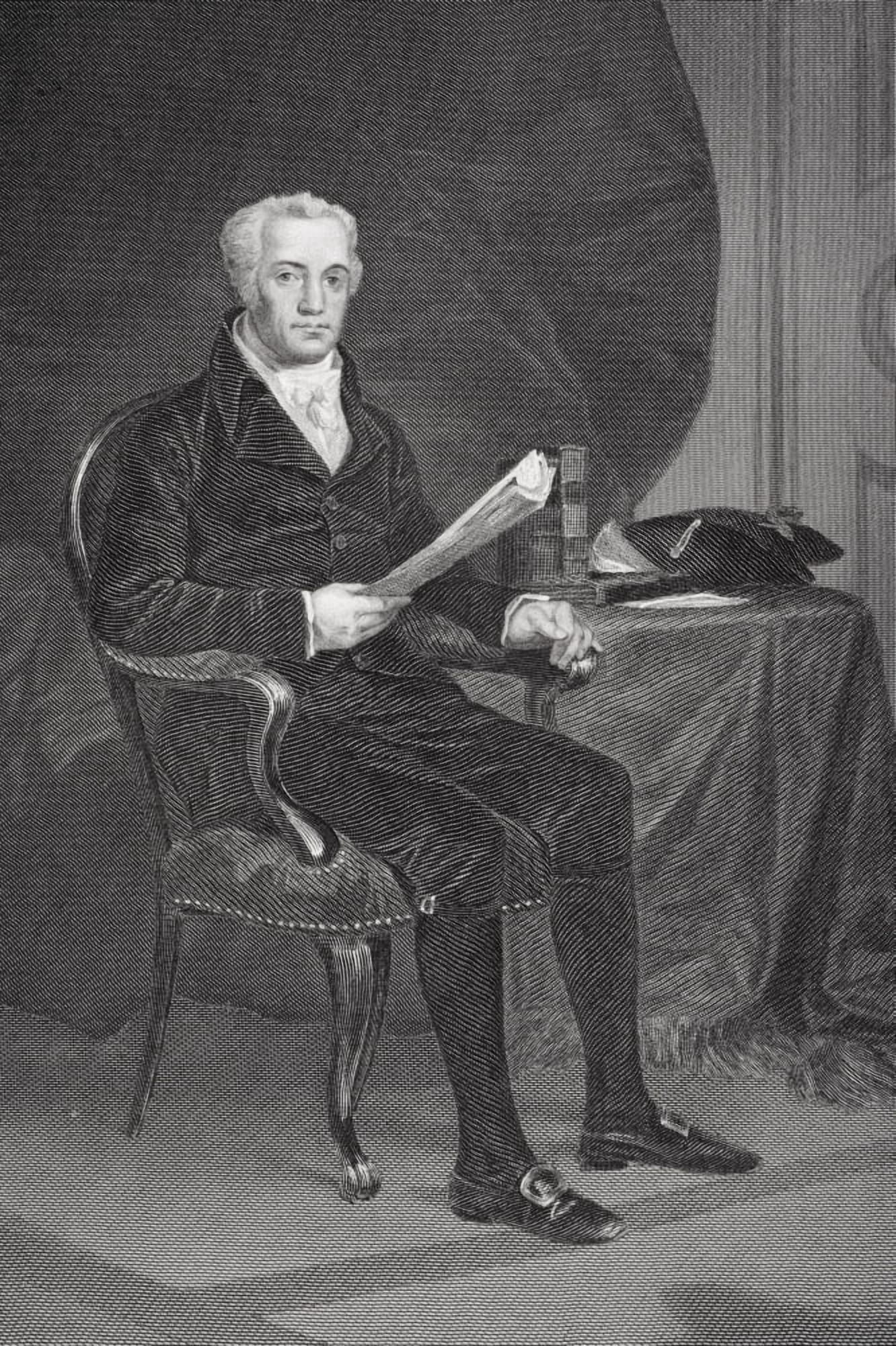 Joel Barlow 1754-1812 American Writer And Poet Author Of The Hasty Pudding From Painting By Alonzo Chappel Canvas Art - Ken Welsh Design Pics (22 x 34)