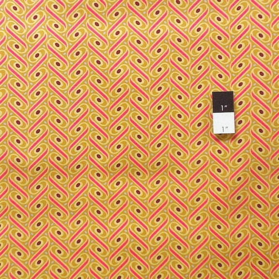 Joel Dewberry JD57 Heirloom Ribbon Lattice Gold Cotton Fabric By The Yard