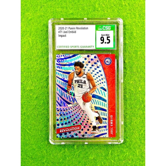Joel Embiid IMPACT PRIZM #/149 CSG 9.5 GEM MT CARD 2020 Revolution MAKE AN OFFER