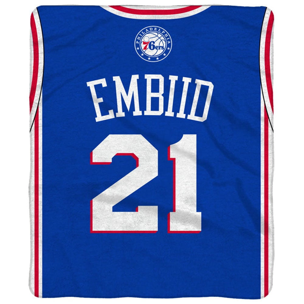 Sleep Squad Philadelphia 76ers Joel Embiid 60 x 80 Raschel Plush Blanket