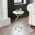 thumbnail image 1 of Joel Side Table White & Silver, 1 of 5