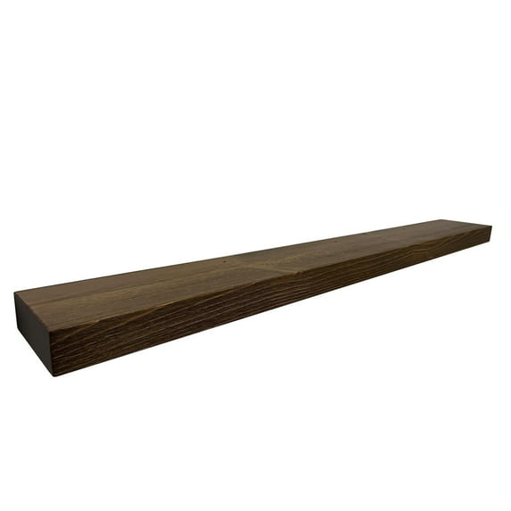 Joel's Antiques | Floating Wall Shelves | Natural Wood, Easy Install | 2"x6"x 30 inches Wide | Black