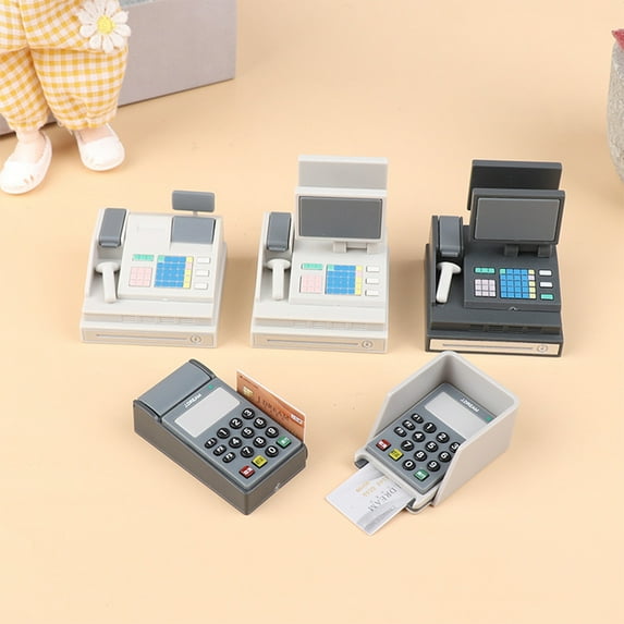 Joernso 1:12 Dollhouse Ornament Realistic Mini Credit Card Machine Exquisite Details Scanner for Dollhouse Decoration