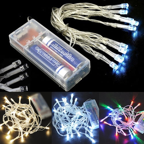 Joernso 1/2/3/4/5/10m Indoor Outdoor Xmas Decor Battery Operated LED String Fairy Light