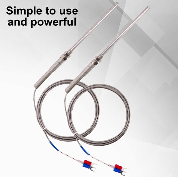 Joernso 1/2/3/4/5m K Type Thermocouple M8 Thread 100mm Probe Temperature Sensor Meter