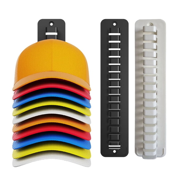 Joernso 1/2Pcs Baseball Cap Hat Rack Wall-Mounted Organizer Large Capacity Simple Installation Compact Hat Storage Display Holder Cap Hanger