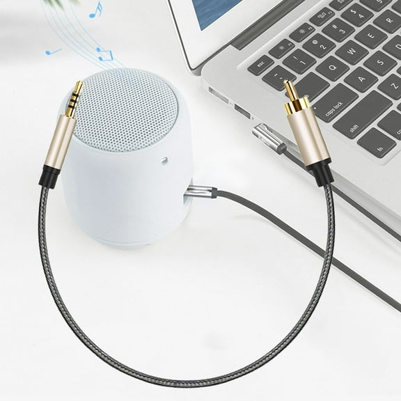 Joernso 1/2m RCA to AUX 3.5mm Jack Coaxial Audio Connector Cable for Xiao-mi 1/2 TV