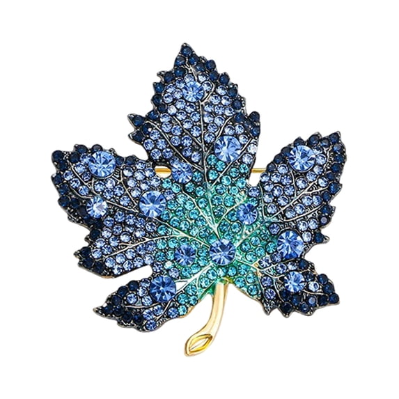 Joernso 1/3Pcs Maple Leaf Brooch Colored Rhinestone Enamel Thanksgiving Brooch Festive Autumn Inspired Design Lapel Badge