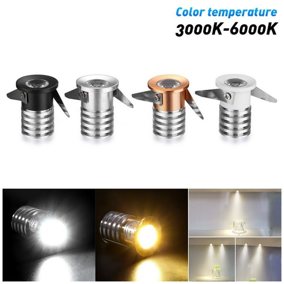 Joernso 1/3W Small LED Down Light in Spot Lamp for Indoor Store Counter Home Kitchen