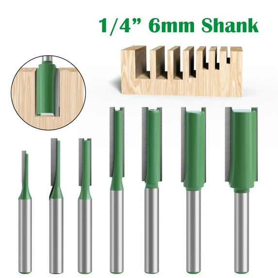 Joernso 1/4 Professional Woodworking Cutter Fast Speed Wear-resistant Power Tool Accessories Wood Milling Cutter for Line Forming