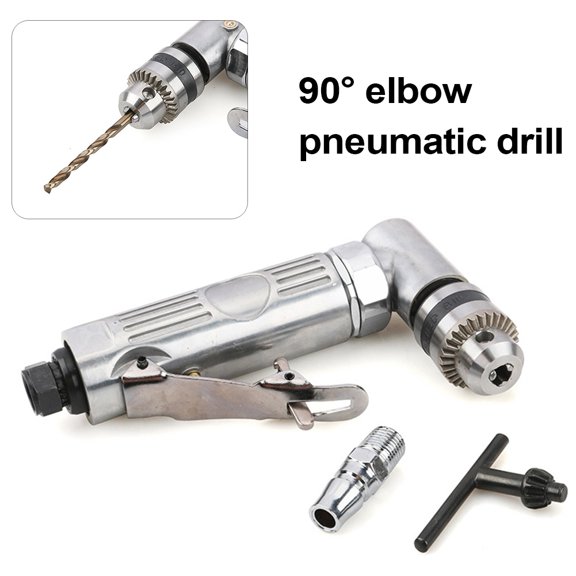 Joernso 1/4inch 90 Degree Angle Pneumatic Drill In-line Air Grinder Car Auto Repair Tool