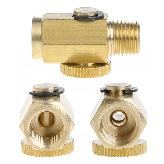 Joernso 1/4inch NPT Thread Brass Air Flow Regulator Compressor Adjust Valve Control Tool