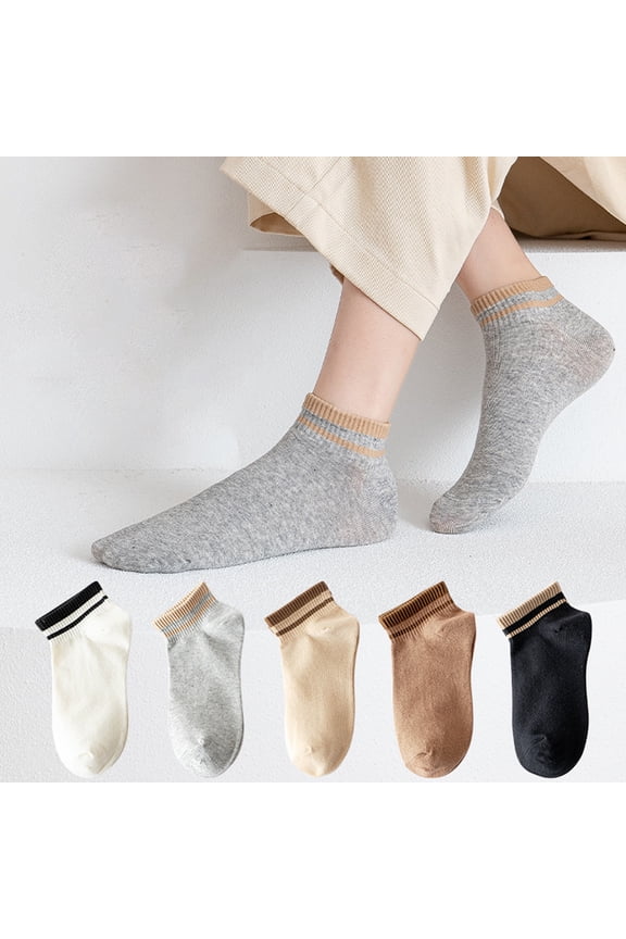 1 Pair Short Socks Breathable Sweat Absorption Extra Soft Washable Non-Fading Protective Polyester Women Summer Thin Ankle Socks for Women