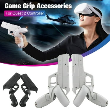 Joernso 1 Pair VR Controller Case Portable Enhanced VR Experience ABS Virtual Reality Controller Shooting Handle for Oculus Quest 2 Controller
