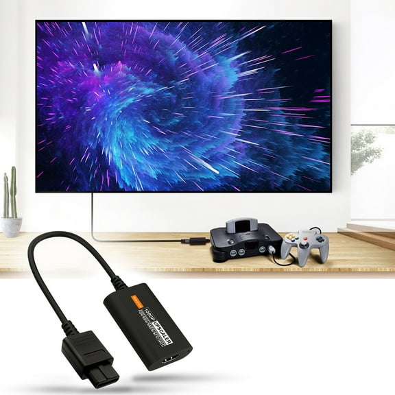 Joernso 1 Set Converter Plug And Play 1080P Support 16 9 4 3 Switching compatible Low Power Consumption HDTV Converter Adapter Game Console for N64 for SNES for for NGC
