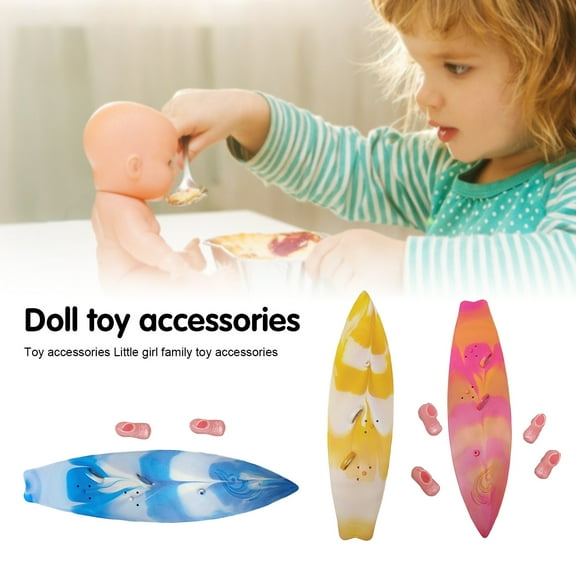 Joernso 1 Set Dollhouse Model Multi-purpose Vivid High Simulation Smooth Surface Reusable Decorative Gift Miniature Surfboard Shoe Toy Dolls House Home DIY Decor for Girl