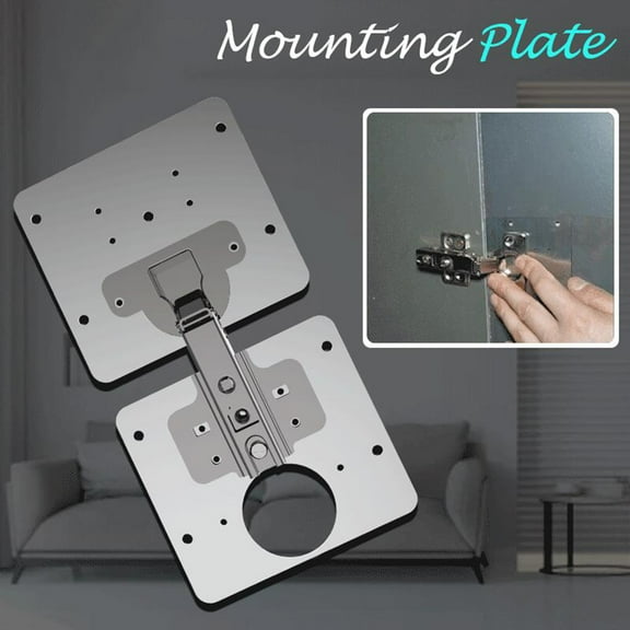 Joernso 1 Set Hinge Repair Plate Practical Rust Resistant Stainless Steel Furniture Cupboard Hinge Repair Mount Tool for Cabinet