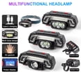 thumbnail image 1 of Joernso 1 Set LED Headlamp High Brightness Battery Status Waterproof Intelligent Sensor USB Headlamp for Fishing, 1 of 8