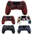 thumbnail image 1 of Joernso 1 Set Silicone Case with Joystick Cover High Flexibility Wear-resistant Dust-proof Smooth Surface Protector Removable Game Controller Skin Grip Cover Case Set for PS4, 1 of 8