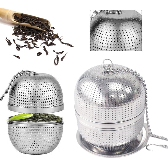 Joernso 1 Set Tea Strainer Food Grade Rust-proof Stainless Steel Hanging On Cup Style Loose Tea Leaf Infuser for Home