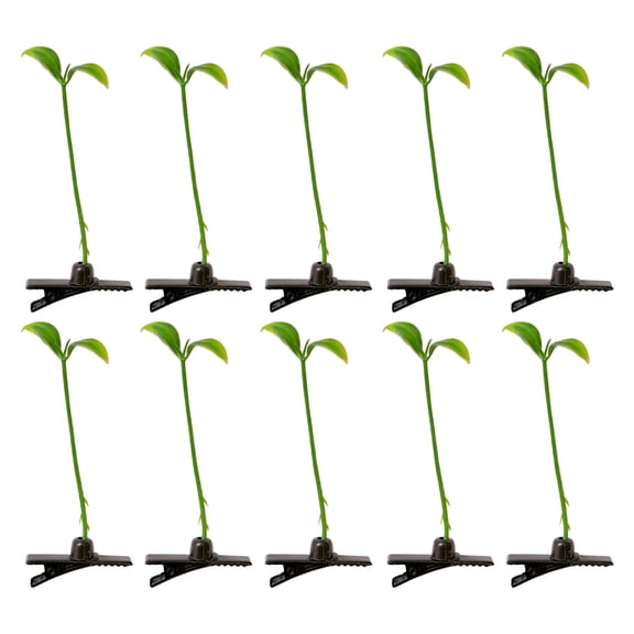 Joernso 10Pcs/Set Bean Sprout Hair Clips Creative Plastic Plant Hair Barrettes Fine Workmanship Anti-slip Girl Hair Pins Hair Accessories