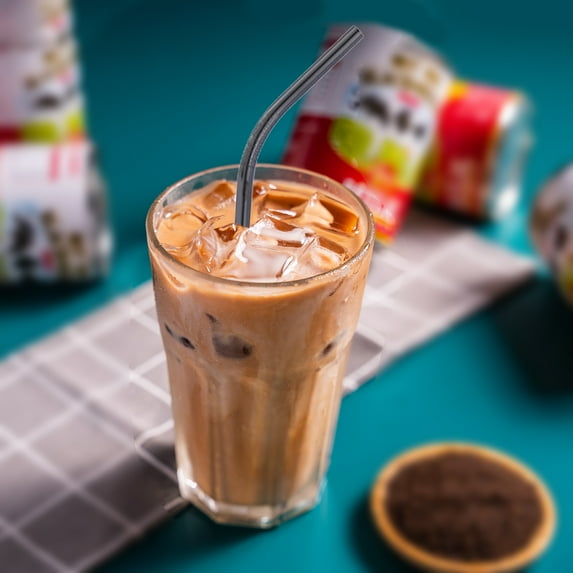 Joernso 10Pcs/Set Straw Set Reliable Wide Application Stainless Steel Dishwasher Safe Beverages Straw for Home