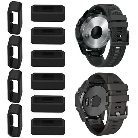 Joernso 10Pcs Watch Band Ring 18/20/22/26mm Soft Silicone Replacement Watch Strap Buckle Loop Holder Retainer for Garmin Fenix 6X 6S