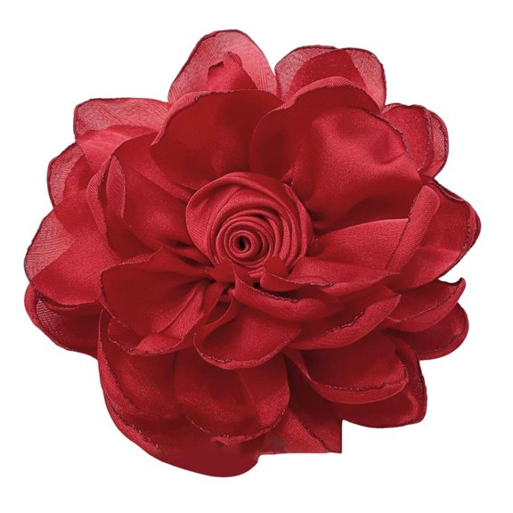 Joernso 10cm Rose Fabric Flower Accessory Women Versatile Corsage Hair Clip Suit Lapel Clothing Bags DIY Corsage
