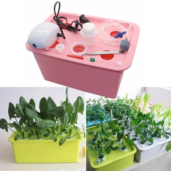 Joernso 110/220V Static Plant Site Hydroponic 6-Holes Nursery Pot Growing Box