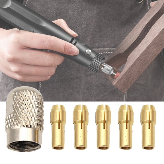 Joernso 11Pcs/Set Drill Collets Mini Easy to Install Metal Power Tool Mini Drill Collets Set for Rotary Tool