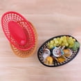 thumbnail image 1 of Joernso 12Pcs Storage Basket Hollow Design Tableware Plastic Bread Fast Food Snack Plate for Home, 1 of 8