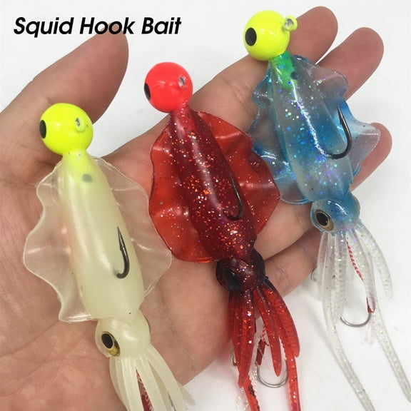 Joernso 13cm 25g Luminous Octopus Lure Not Easy to Break Natural Reliable Practical Artificial Bait for Fishing