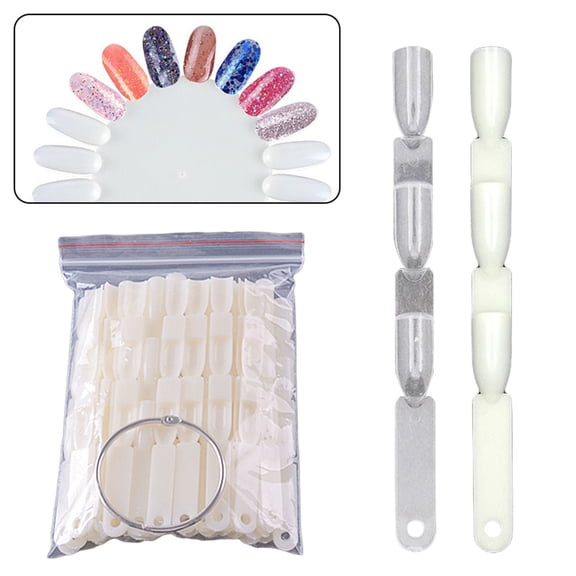 Joernso 150 Tips Nail Art Polish Color Sample Display Tool Practice Sticks Fan Board