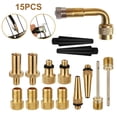 thumbnail image 1 of Joernso 15Pcs/Set Copper Valve Adapter Closely Matched Labor Saving Anti Corrosion Valve Convertor Bike Part, 1 of 8