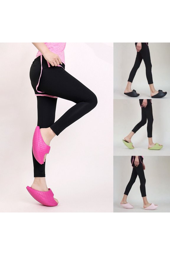 1Pair Body-shaping Slippers Skin-friendly Correct Leg Type Elasticity Fitness Shaking Slides Shoes for Lady